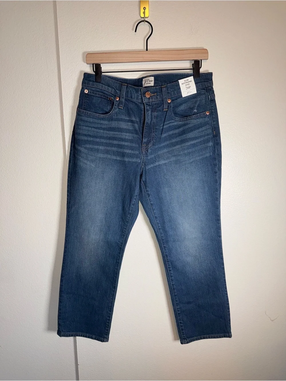 NWT J. CREW Slim Boyfriend Jean date night classic structured denim jeans 28P
